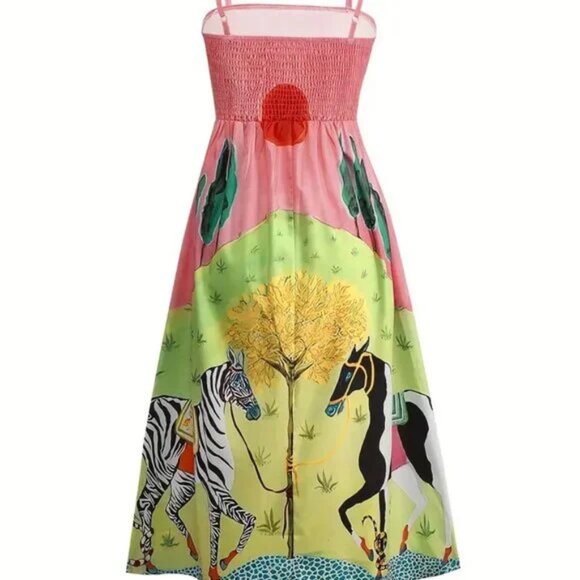 Zebra & Horse Cami Dress - Picture 3 of 3